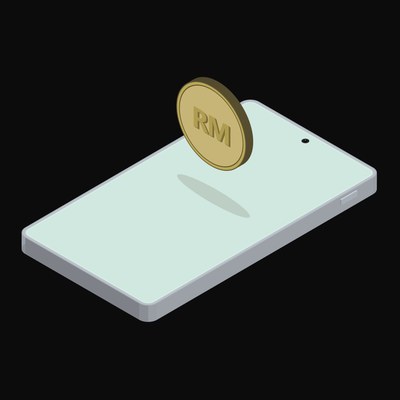 Phone Malaysian Ringgit Floating - animated icon from Crypto and World Currency Phone Float