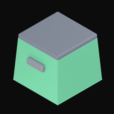 Plyometric Jump Box - 3D icon from Fitness and Gym Equipment 3D Icons