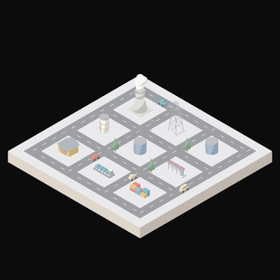 Small Modular Reactor - illustration from Isometric AI Infrastructure Scene Icons