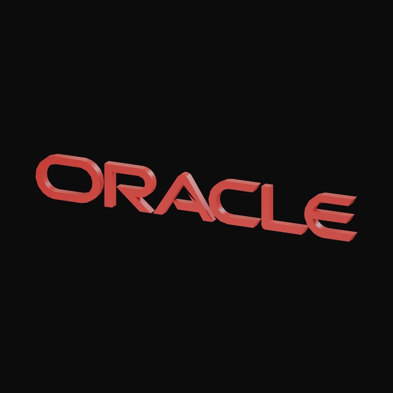 Oracle 3D Logo - 3D icon from AI Compute Wordmark Logos