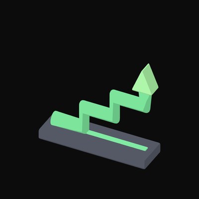 Rising Trend Arrow Animated Icon - animated icon from Data and Analytics Motion Icons