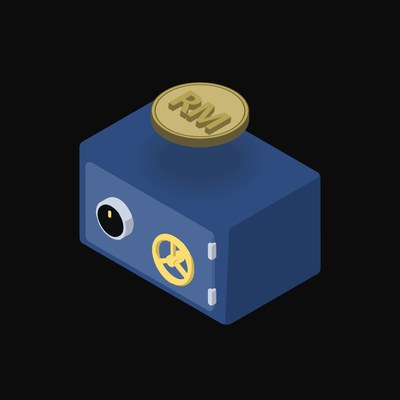 Malaysian Ringgit Floating Over a Safe (Back) - animated icon from Crypto & Currency Safe Float