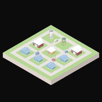 Market Garden - illustration from Industry and Transport Scenes Icons
