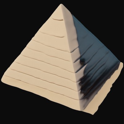 Clay Pyramid of Giza 2 - 3D icon from Historic Buildings 3D Clay Icons