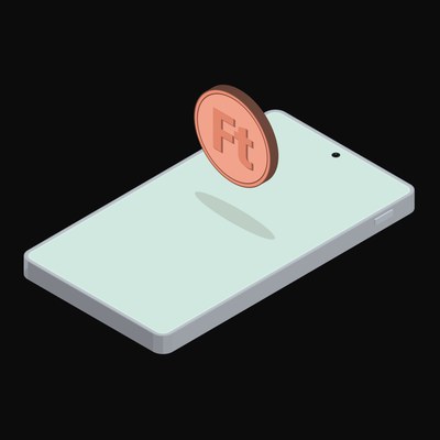 Phone Hungarian Forint Floating - animated icon from Crypto and World Currency Phone Float