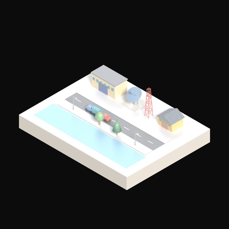 Subsea Cable Terminus - 3D icon from Isometric AI Infrastructure Scenes
