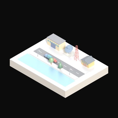 Subsea Cable Terminus - 3D icon from Isometric AI Infrastructure Scenes