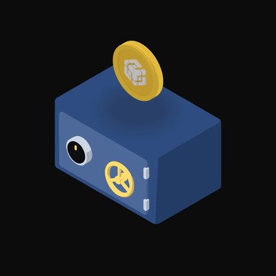 BNB Floating Over a Safe - animated icon from Crypto & Currency Safe Float