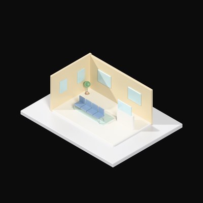 Clinic Waiting Area - 3D icon from Interior Scenes