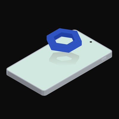 Phone Chainlink Floating Back - animated icon from Crypto and World Currency Phone Float