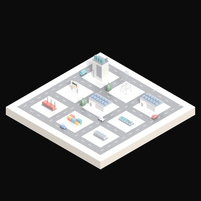 Isometric AI Infrastructure Scenes - 24 3D assets