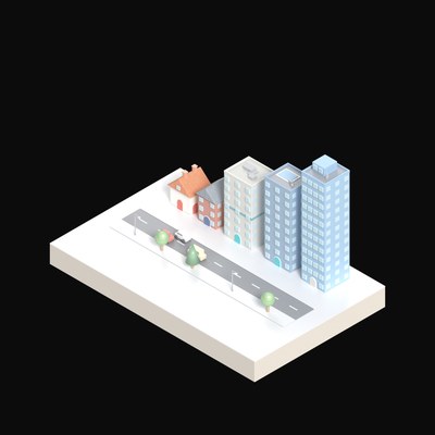 Rising Skyline - 3D icon from City Scenes