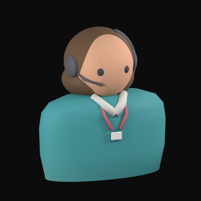 Receptionist in a Teal Blazer with a Headset - 3D icon from People and Profession Avatars 3D Icons
