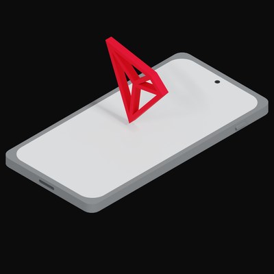 Phone TRON Floating - 3D icon from Crypto and World Currency Phone Float