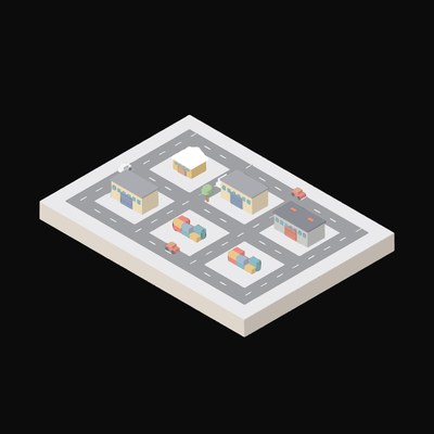 Dockside Warehouses - illustration from Industry and Transport Scenes Icons