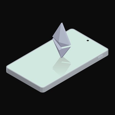 Phone Ethereum Floating - animated icon from Crypto and World Currency Phone Float