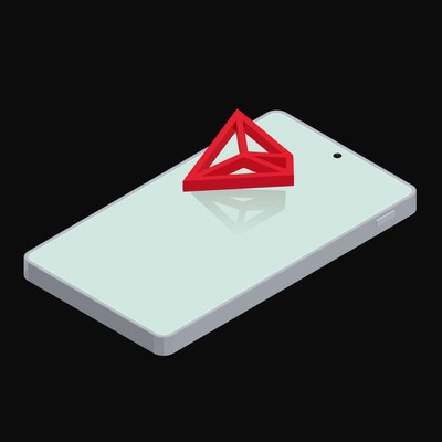 Phone TRON Floating Back - animated icon from Crypto and World Currency Phone Float