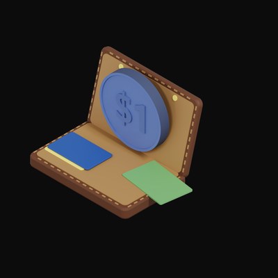 World Liberty USD Floating Over a Wallet - 3D icon from Crypto & Currency Wallet Float