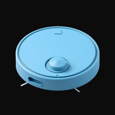 Sky Blue Robot Vacuum 3 - 3D icon from Retro Tech & Devices