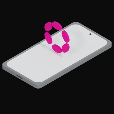 Phone Polkadot Floating - 3D icon from Crypto and World Currency Phone Float