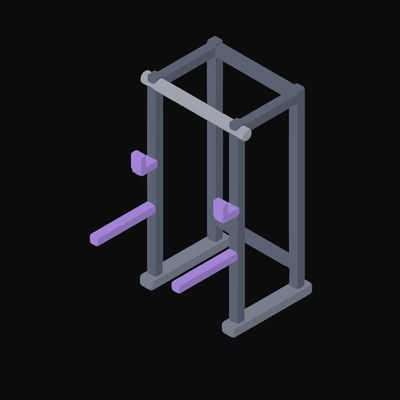 Power Squat Rack Cage - illustration from Fitness and Gym Equipment Icons