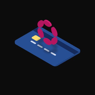 Polkadot Floating Over a Credit Card - animated icon from Crypto & Currency Credit Card Float
