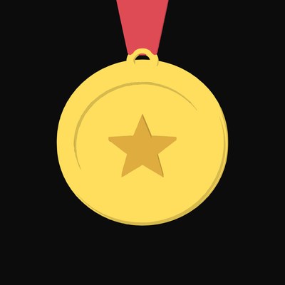 Gold Winner Medal - illustration from World Cup Football Illustrations