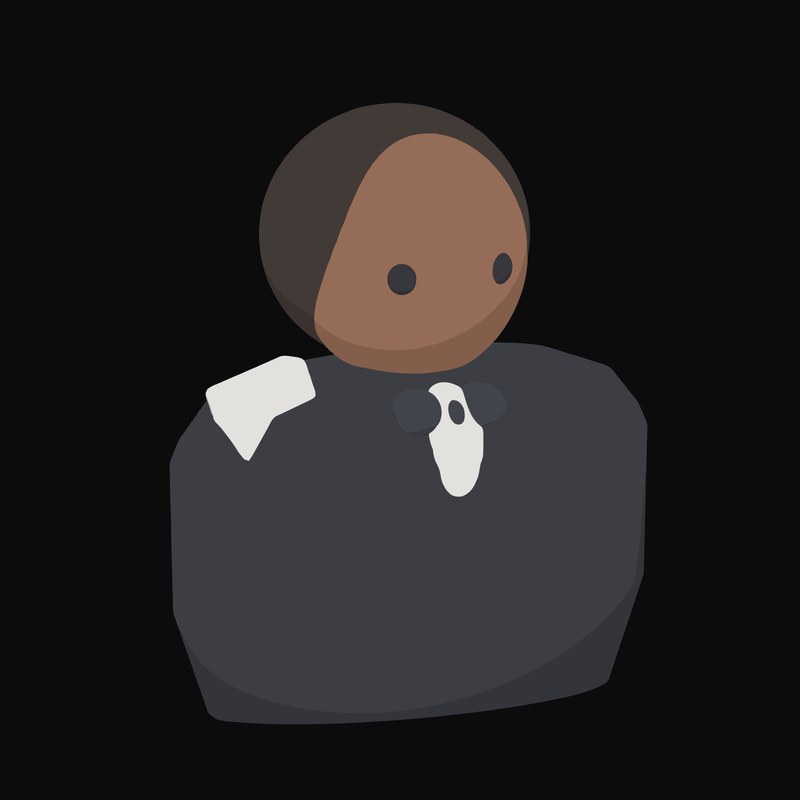 Waiter in a Black Waistcoat with a Bow Tie and Napkin Animated Icon - animated icon from People and Profession Avatar Animated Icons