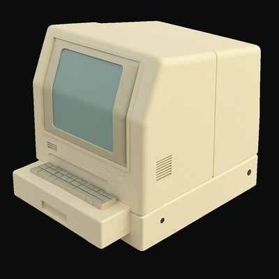 Retro All-in-One Computer - 3D icon from Retro Tech & Devices