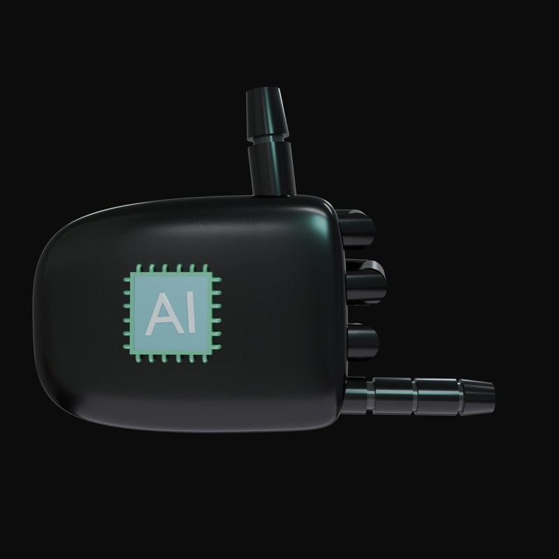 Black Rock On Robot Hand 3D Icon - 3D icon from Robot Hand Gestures 3D Icons