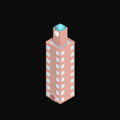 Bell Tower Campanile - 3D icon from Clay Buildings & Cottages