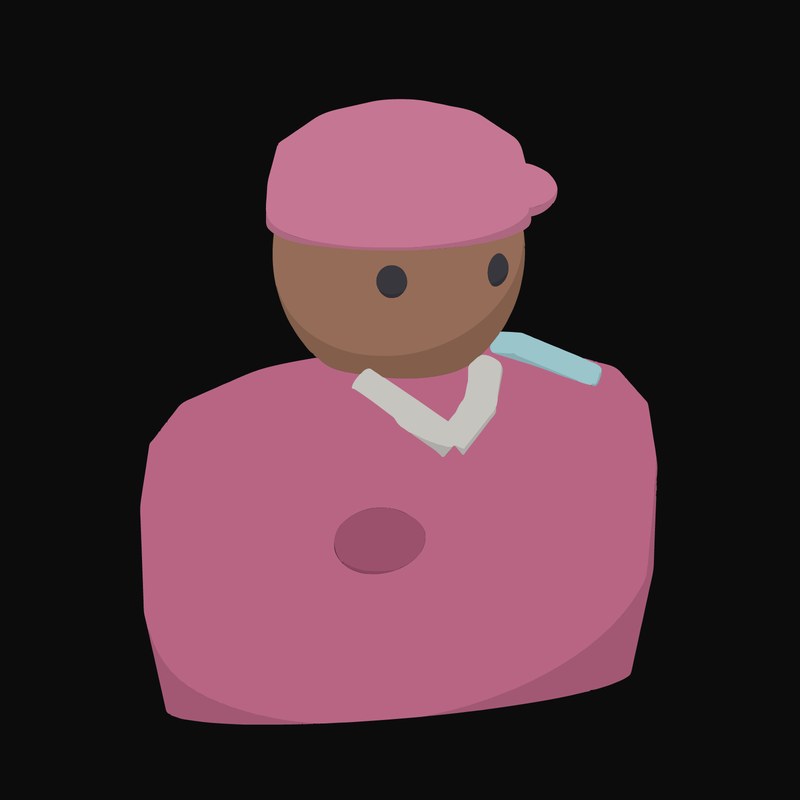 Cleaner in a Pink Tabard and Head Wrap Animated Icon - animated icon from People and Profession Avatar Animated Icons