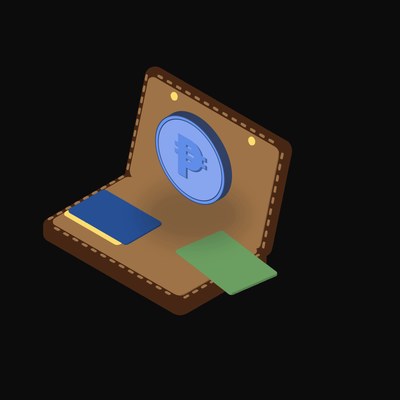 Philippine Peso Floating Over a Wallet - illustration from Crypto & Currency Wallet Float