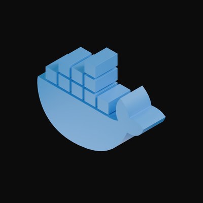 Docker 3D Logo - 3D icon from Developer Tool Logos 3D