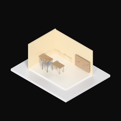 Woodshop Bench Row - 3D icon from Interior Scenes