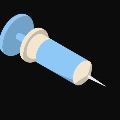 Floating Medical Syringe - animated icon from Medical Motion Icons