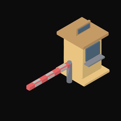 Toll Booth with Barrier Arm Animated Icon - animated icon from Payment and Commerce Hardware Animated Icons