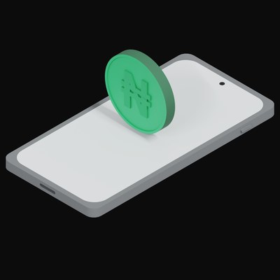 Phone Nigerian Naira Floating - 3D icon from Crypto and World Currency Phone Float