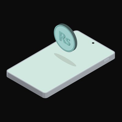Phone Pakistani Rupee Floating - animated icon from Crypto and World Currency Phone Float