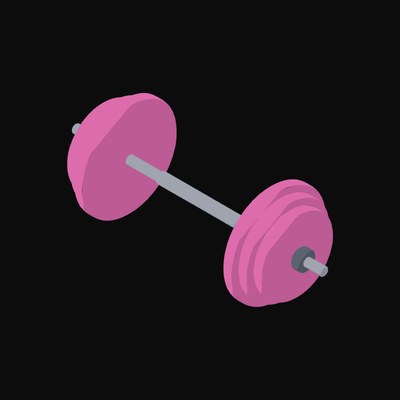 Loaded Barbell with Weight Plates Animated Icon - animated icon from Fitness and Gym Equipment Animated Icons
