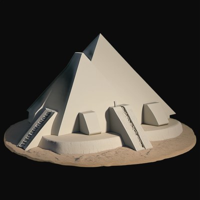 Clay Pyramid of Giza 4 - 3D icon from Historic Buildings 3D Clay Icons