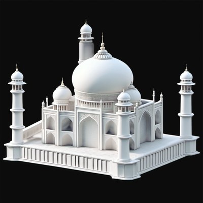 Clay Taj Mahal - 3D icon from Historic Buildings 3D Clay Icons