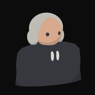 Judge in a Black Robe with a Grey Wig - illustration from People and Profession Avatar Icons
