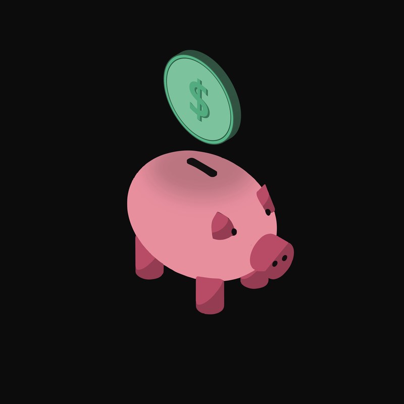 Colombian Peso Floating Over a Piggy Bank - animated icon from Crypto & Currency Piggy Bank Float