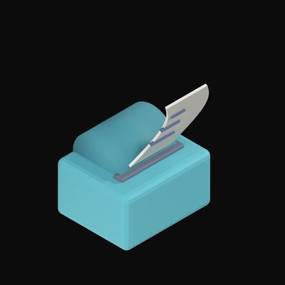 Countertop Receipt Printer - 3D icon from Payment and Commerce Hardware 3D Icons