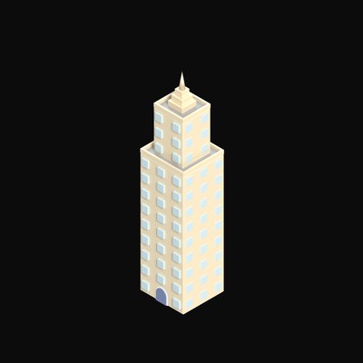 Landmark Tower with Spire - 3D icon from Clay Buildings & Cottages