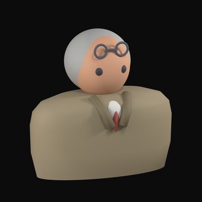 Teacher in a Tweed Blazer with Glasses Pushed Up - 3D icon from People and Profession Avatars 3D Icons