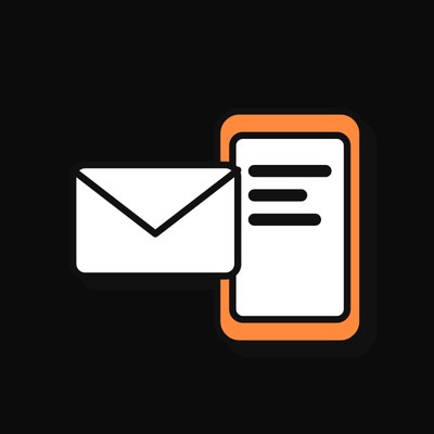 Direct Message Arriving - illustration from Creator And Social Engagement Icons
