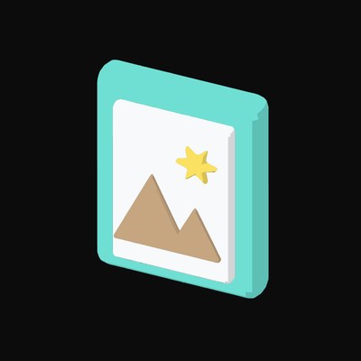 Teal AI Image Generation Icon - illustration from AI Interface Symbol Icons