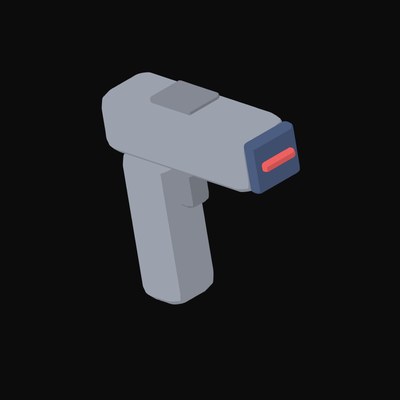 Handheld Price Scanner Gun Animated Icon - animated icon from Payment and Commerce Hardware Animated Icons